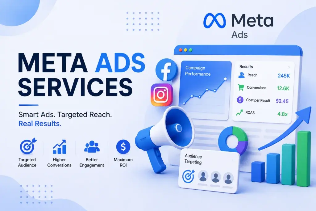 Meta Ads campaign performance dashboard for Facebook and Instagram
